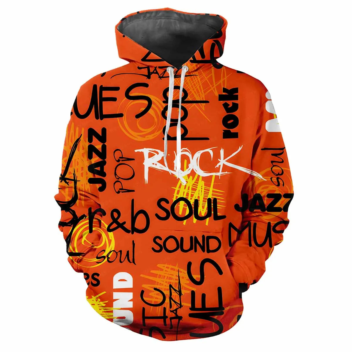 2024 Fashion Men's Hooded Printed Letter Pattern Sweatshirt Casual Long Sleeve Hooded Top Street Design Men's Sportswear