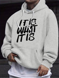 SAINTEND “It Is What It Is” Hoodie – Light Blue Oversized Motivational Streetwear