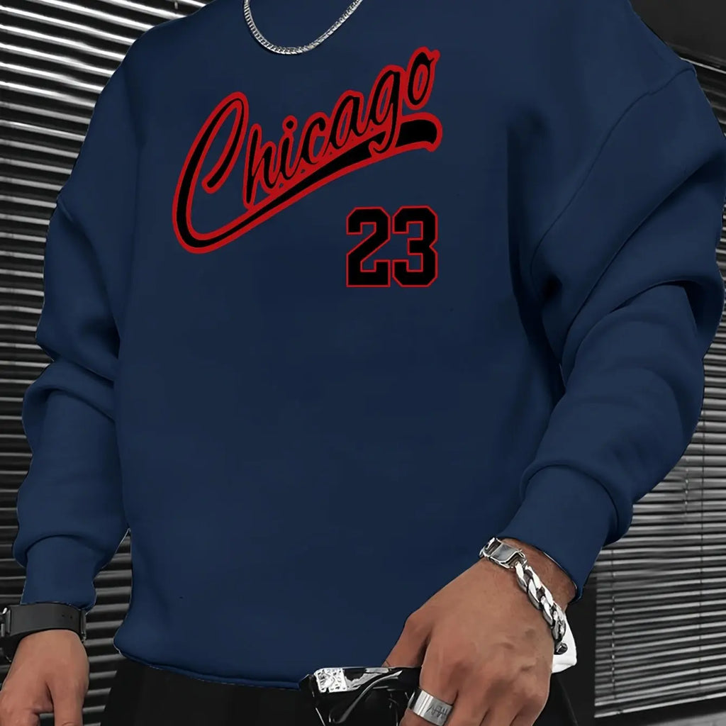 SAINTEND “Chicago 23” Sweatshirt – White Oversized Vintage Sportswear Crewneck
