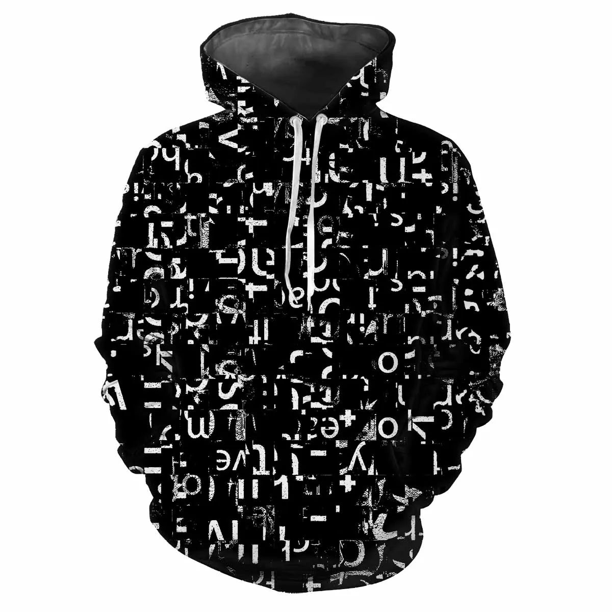 2024 Fashion Men's Hooded Printed Letter Pattern Sweatshirt Casual Long Sleeve Hooded Top Street Design Men's Sportswear