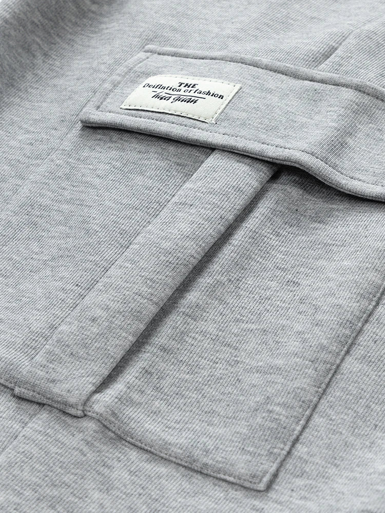 SAINTEND Urban Cargo Sweatpants – Grey (Oversized Fit)