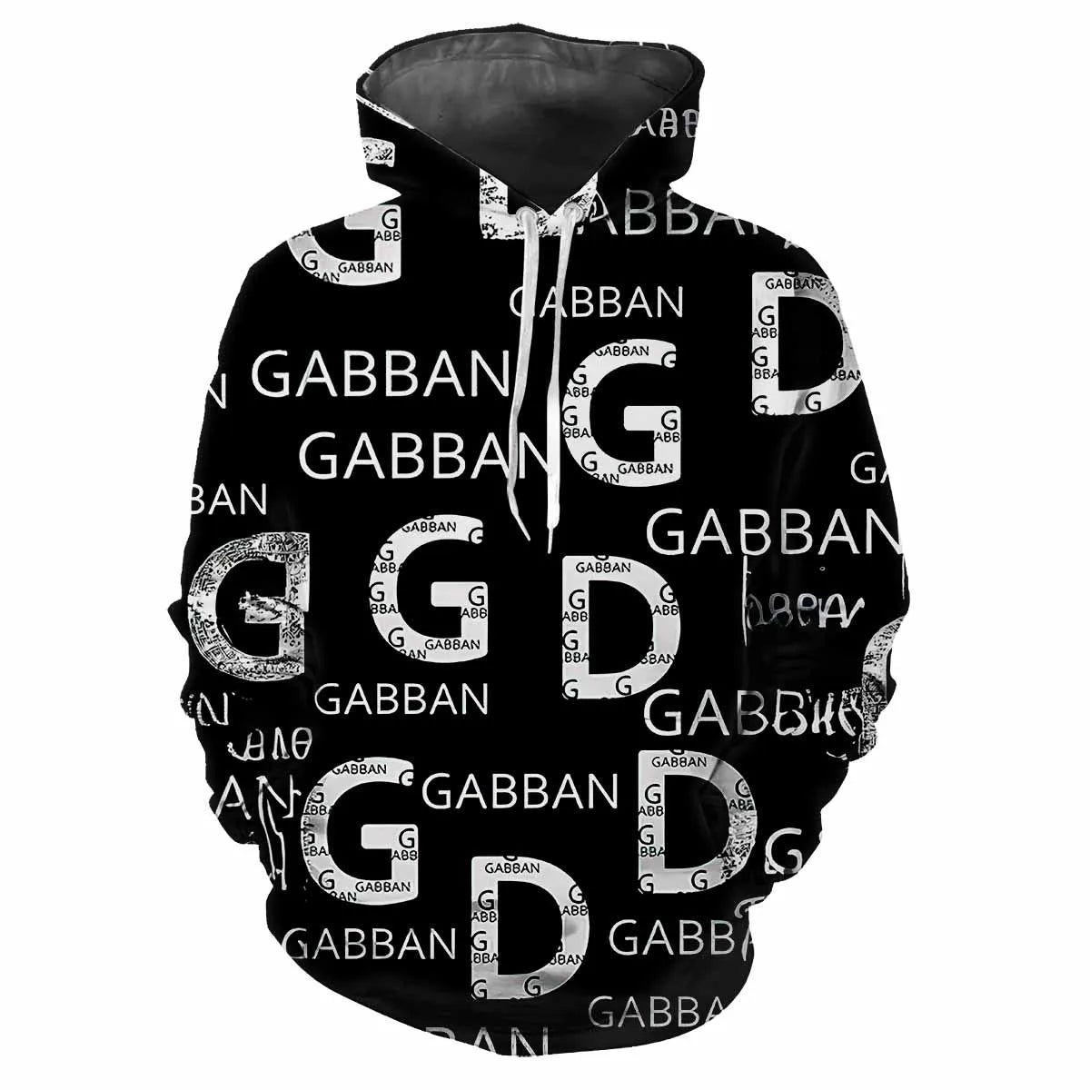 2024 Fashion Men's Hooded Printed Letter Pattern Sweatshirt Casual Long Sleeve Hooded Top Street Design Men's Sportswear