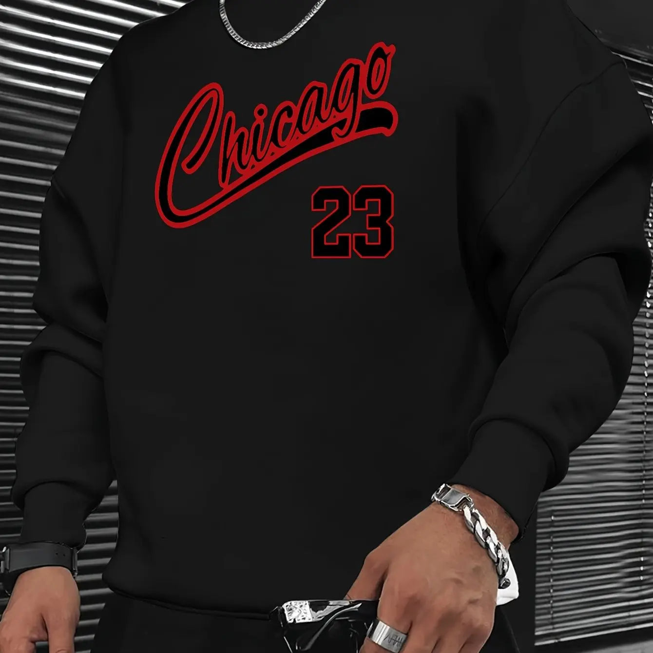 SAINTEND “Chicago 23” Sweatshirt – White Oversized Vintage Sportswear Crewneck