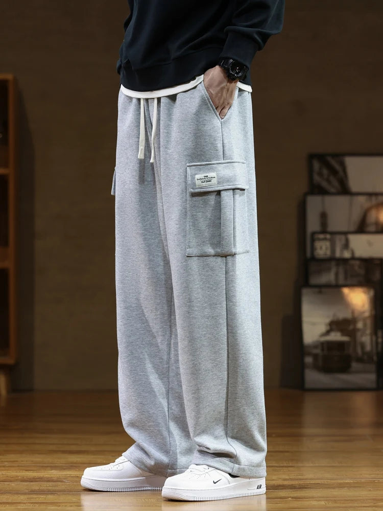 SAINTEND Urban Cargo Sweatpants – Grey (Oversized Fit)