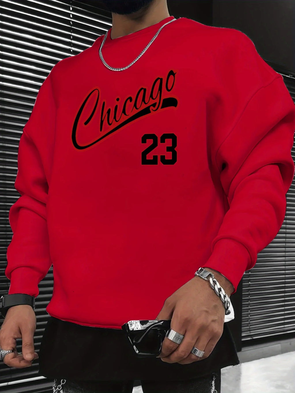 SAINTEND “Chicago 23” Sweatshirt – White Oversized Vintage Sportswear Crewneck