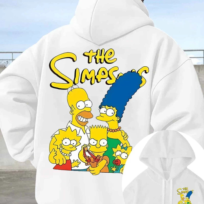 Simpsons Authorized Collaboration Hoodie Yellow Family Cartoon Print Men's Bestseller Hoodie for Autumn and Winter