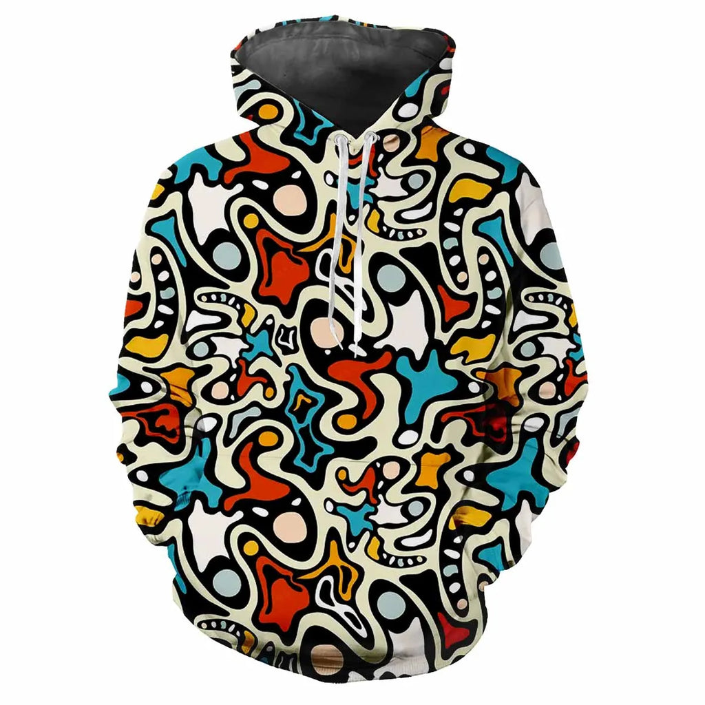 SAINTEND “Abstract Street-Art” Hoodie – Multicolor Oversized Graphic Sweatshirt