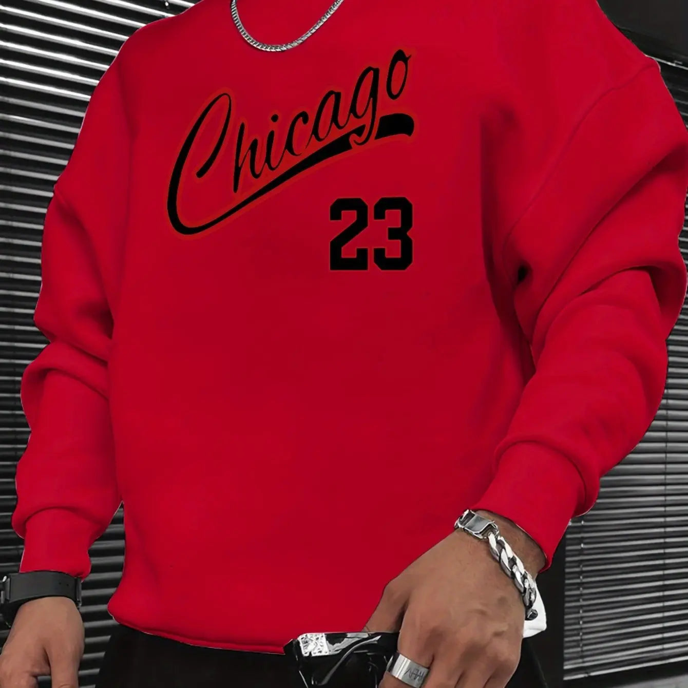 SAINTEND “Chicago 23” Sweatshirt – White Oversized Vintage Sportswear Crewneck