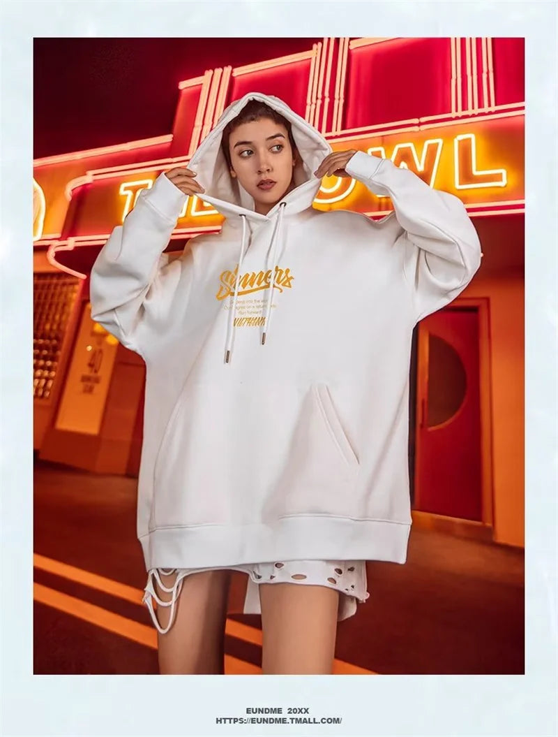 SAINTEND “Golden Sinners Mandala” Hoodie – Black Oversized Geometric Streetwear