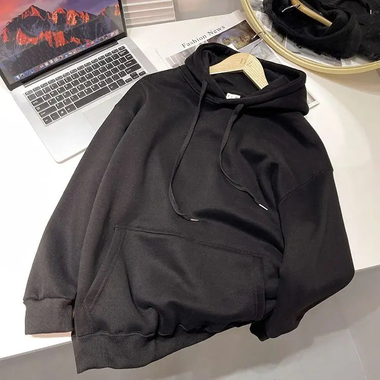 SAINTEND Essential Heavyweight Hoodie – Brown Oversized Minimal Streetwear