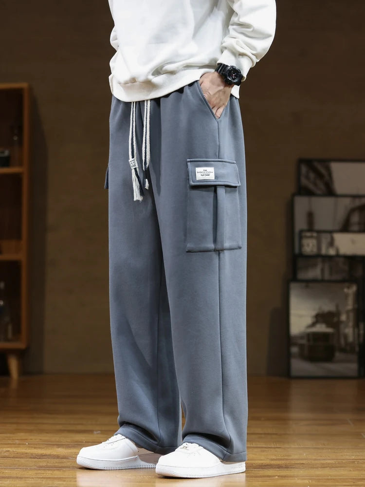 SAINTEND Urban Cargo Sweatpants – Grey (Oversized Fit)