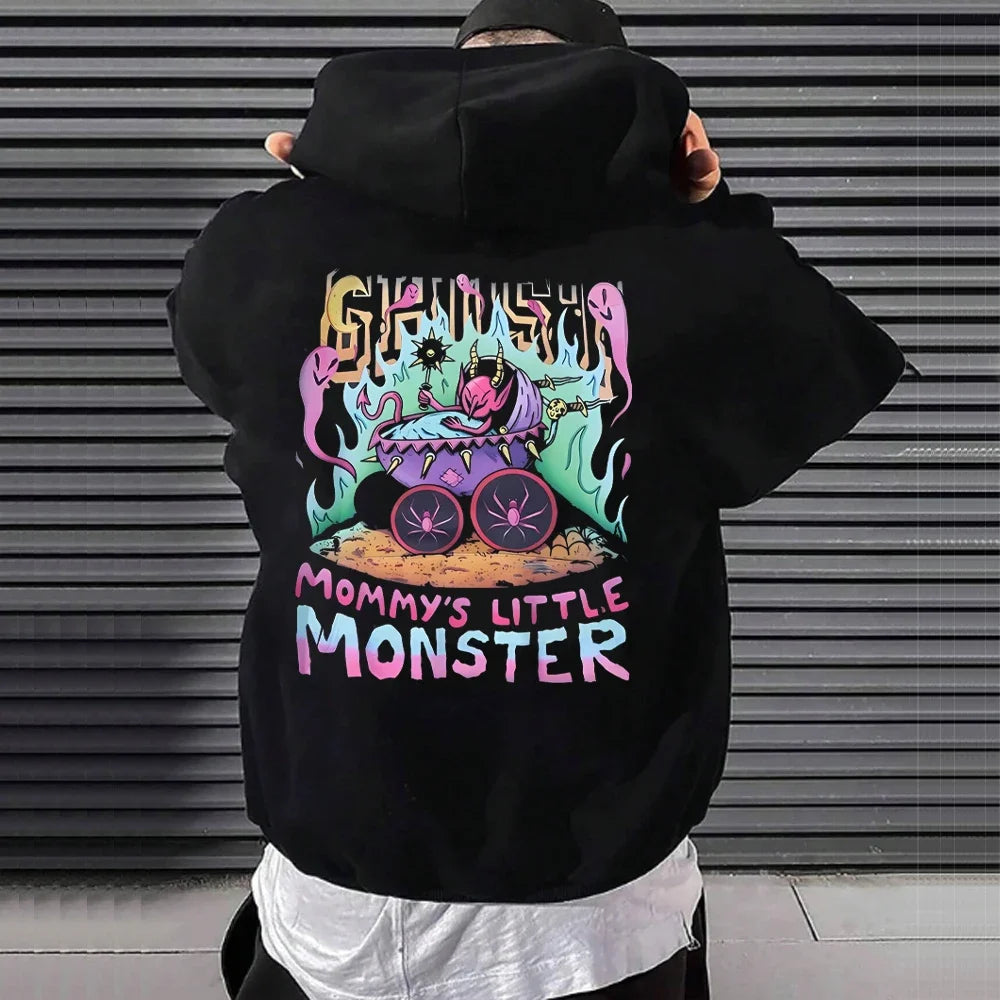 SAINTEND “Universal Money” Graphic Hoodie – Black Oversized Streetwear Hooded Sweatshirt