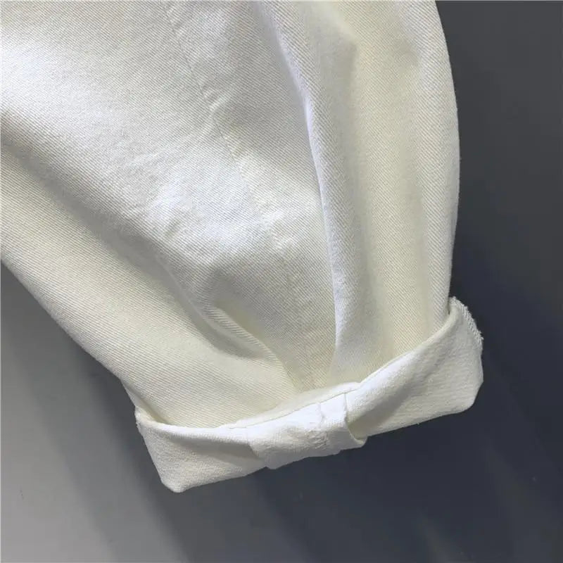 SAINTEND Natural Flow Pants – Light Beige Relaxed Fit Drawstring Trousers