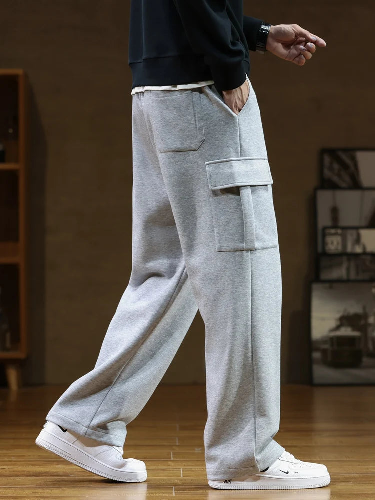 SAINTEND Urban Cargo Sweatpants – Grey (Oversized Fit)