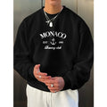 SAINTEND “Monaco Boating Club” Sweatshirt – Black Oversized Nautical Luxury Streetwear