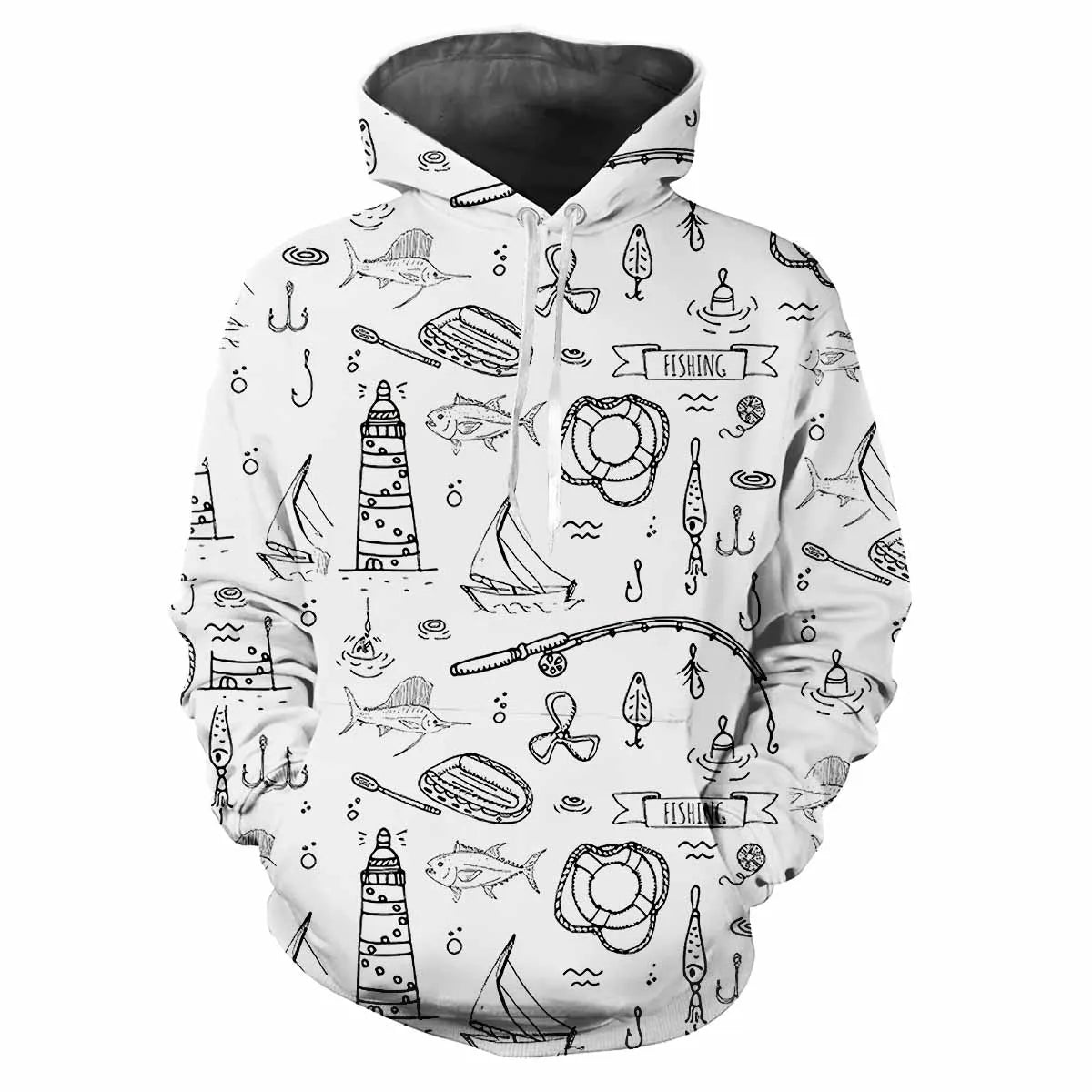 2024 Fashion Men's Hooded Printed Letter Pattern Sweatshirt Casual Long Sleeve Hooded Top Street Design Men's Sportswear