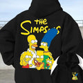 SAINTEND “Cartoon Family Graphic” Hoodie – Black Oversized Pop-Art Style Streetwear