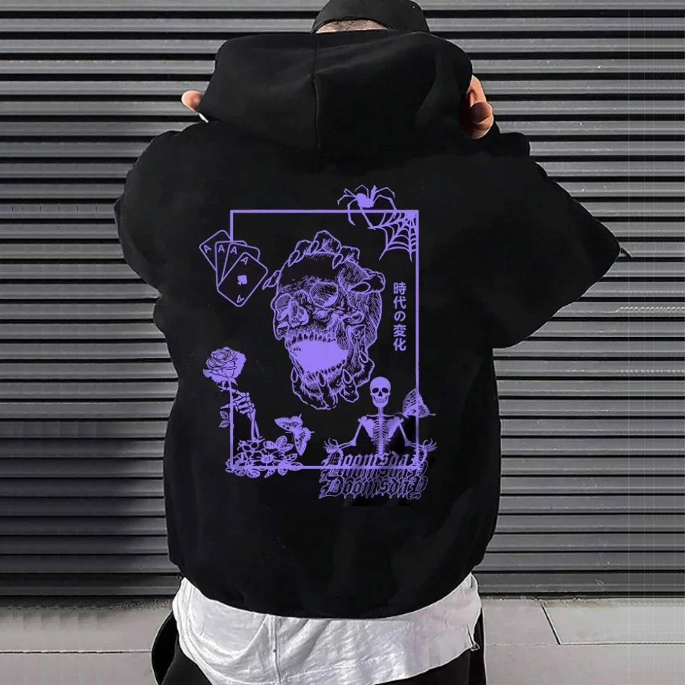 SAINTEND “Universal Money” Graphic Hoodie – Black Oversized Streetwear Hooded Sweatshirt