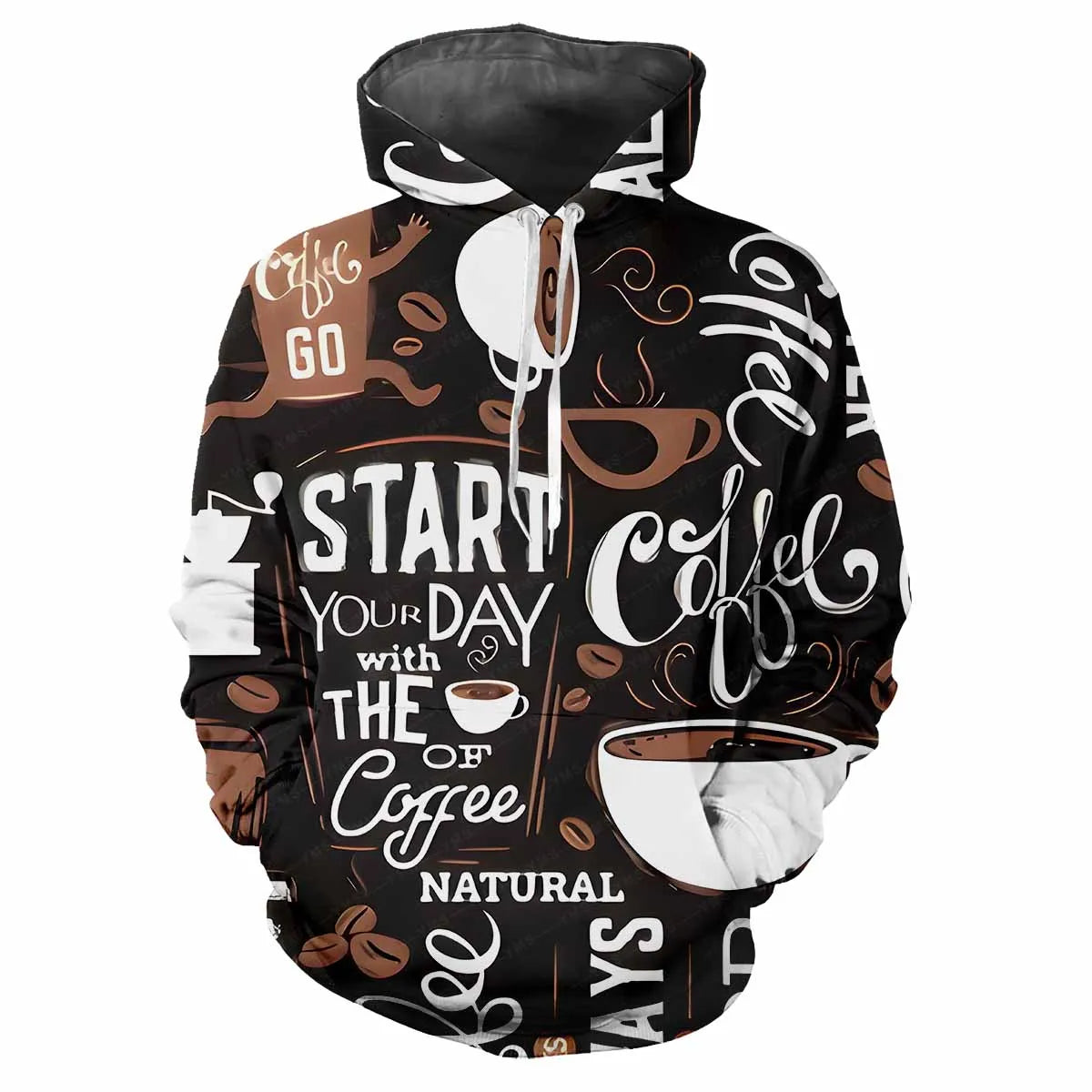 2024 Fashion Men's Hooded Printed Letter Pattern Sweatshirt Casual Long Sleeve Hooded Top Street Design Men's Sportswear