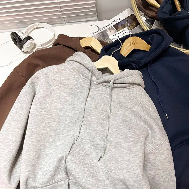 SAINTEND Essential Heavyweight Hoodie – Brown Oversized Minimal Streetwear