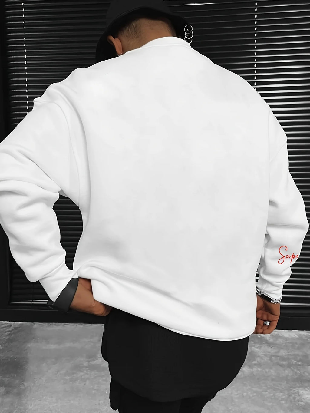 SAINTEND “Chicago 23” Sweatshirt – White Oversized Vintage Sportswear Crewneck