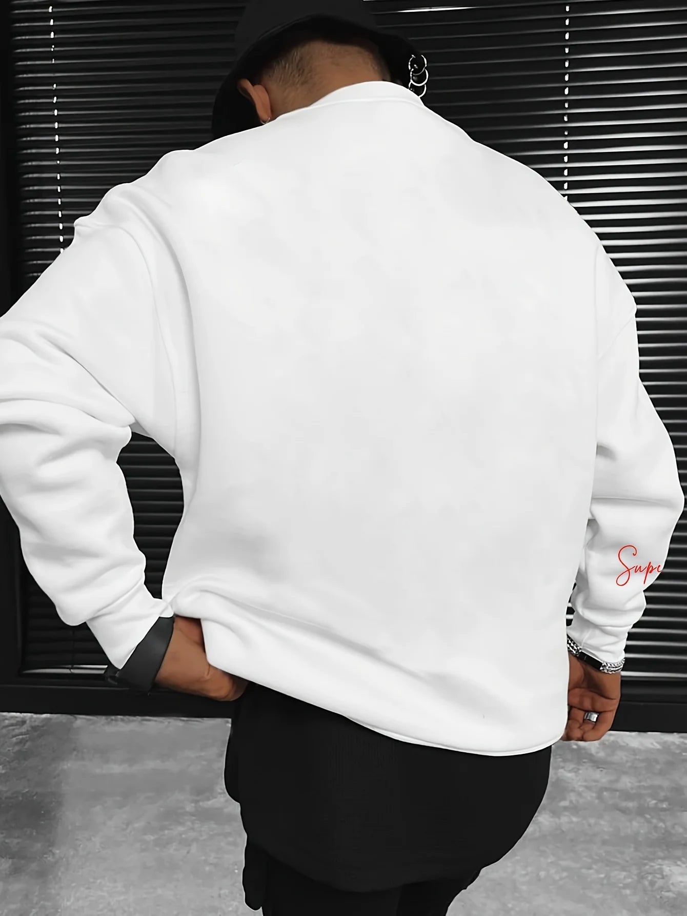 SAINTEND “Chicago 23” Sweatshirt – White Oversized Vintage Sportswear Crewneck